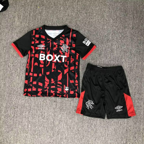 26-27 Rangers Third Kids Cheap Soccer Jerseys and shorts