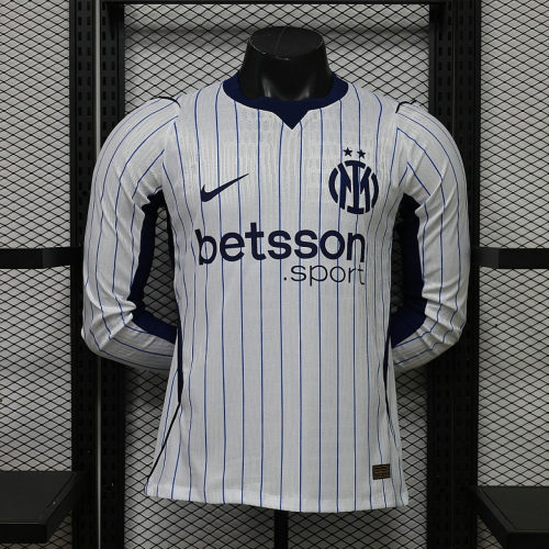 26-27 Inter Milan Away Long Sleeve Player Version Cheap Soccer Jerseys