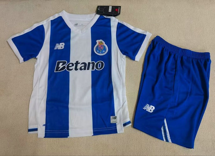 26-27 Porto Home Kids Cheap Soccer Jerseys and shorts