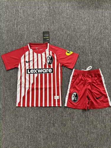 26-27 Freiburg Home Kids Cheap Soccer Jerseys and shorts
