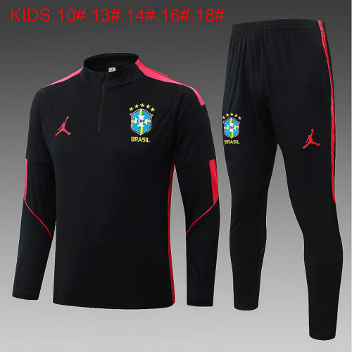2026 Brazil Kids Long Sleeve tracksuit