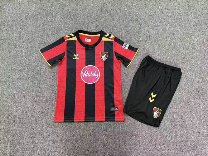 26-27 Bournemouth Home Kids Cheap Soccer Jerseys and shorts