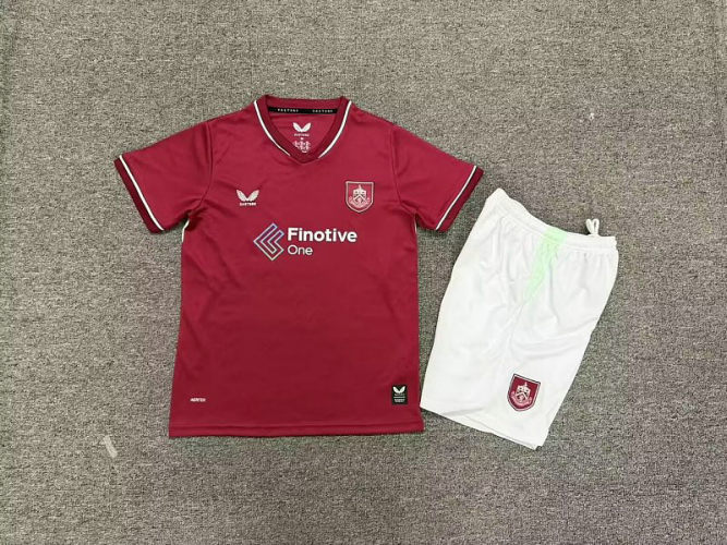 26-27 Burnley Home Kids Cheap Soccer Jerseys and shorts