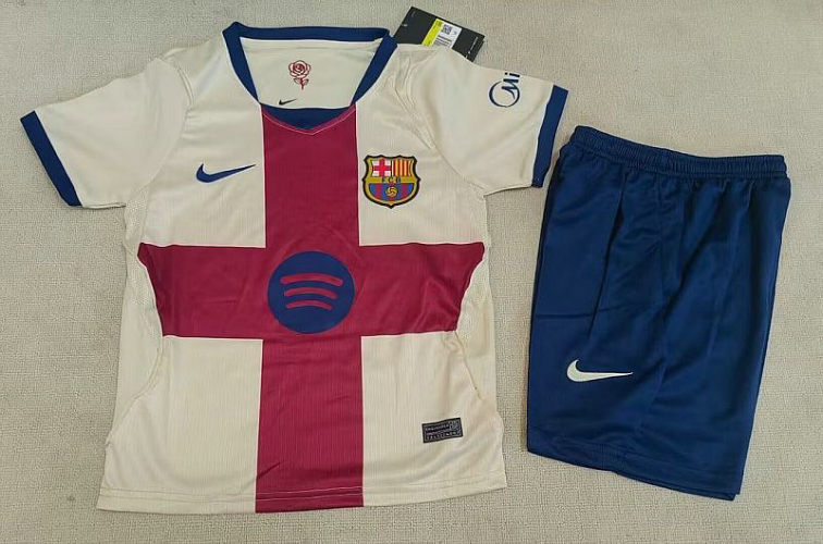 26-27 Barcelona Away Kids Cheap Soccer Jerseys