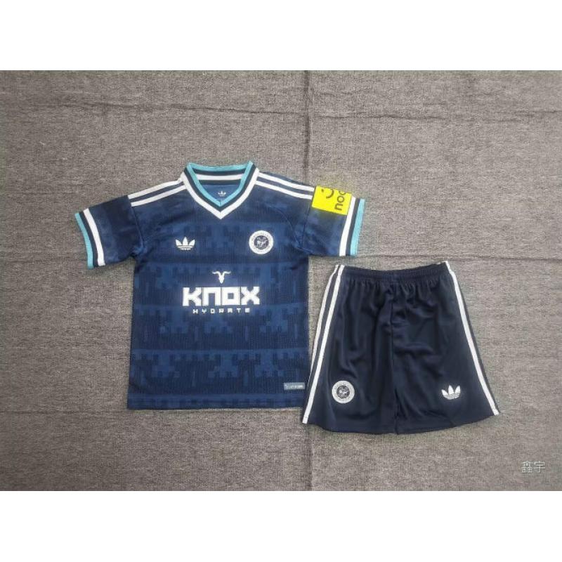 26-27 Newcastle United Away Kids Cheap Soccer Jerseys and shorts