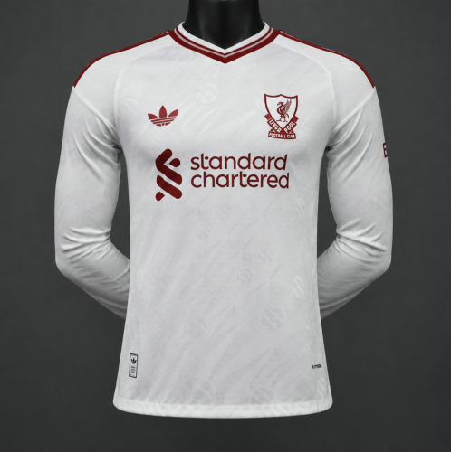 26-27 Liverpool Away Long Sleeve Player Version Cheap Soccer Jerseys