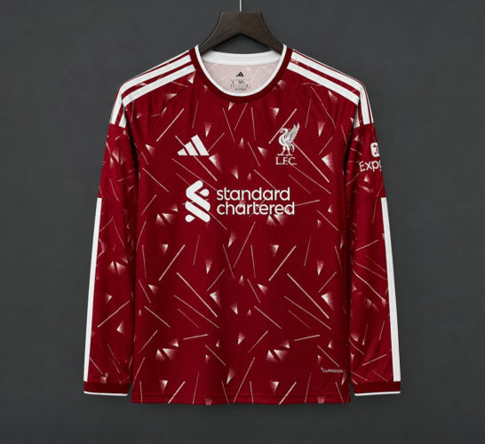 26-27 Liverpool Long Sleeve Home Cheap Soccer Jerseys
