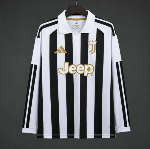 26-27 Juventus Home Long Sleeve Cheap Soccer Jerseys