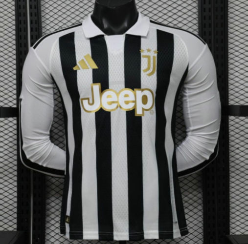 26-27 Juventus Home Long Sleeve Player Version Cheap Soccer Jerseys