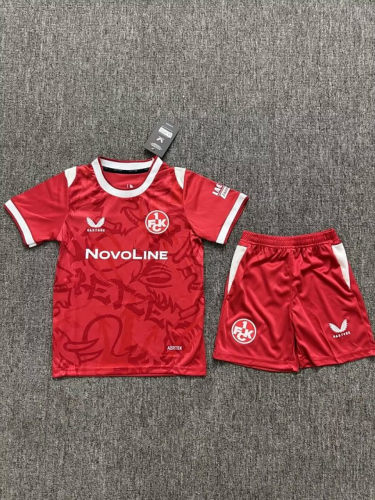 26-27 Kaiserslautern Home Kids Soccer Jerseys and shorts