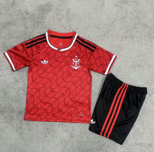 26-27 Flamengo Third Kids Soccer Jerseys and shorts