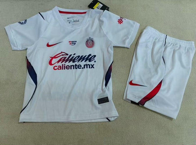 26-27 Chivas Away Kids Soccer Jerseys and shorts