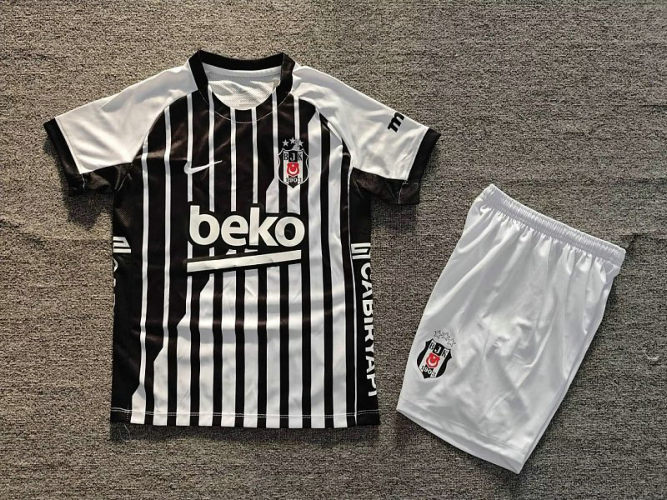 26-27 Besiktas Away Kids Soccer Jerseys and shorts