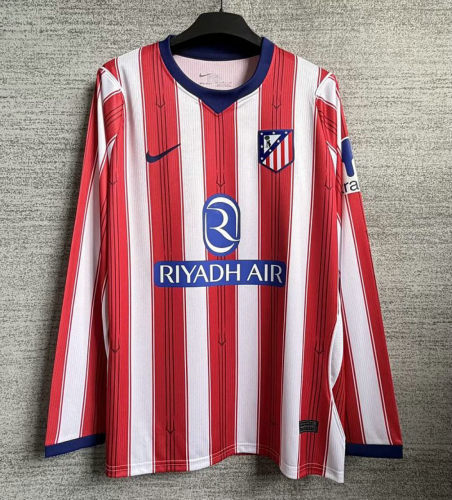 26-27 Atletico Madrid Home Long Sleeve Soccer Jerseys
