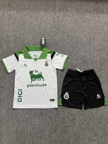 26-27 Racing de Santander Home Kids Soccer Jerseys and shorts
