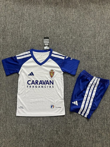 26-27 Zaragoza Home Kids Soccer Jerseys