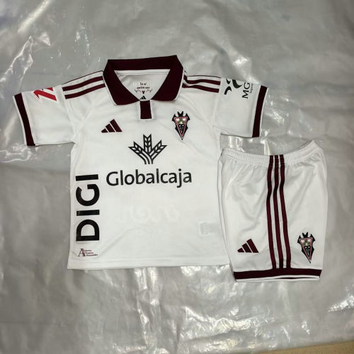 26-27 Albacete Home Kids Soccer Jerseys and shorts