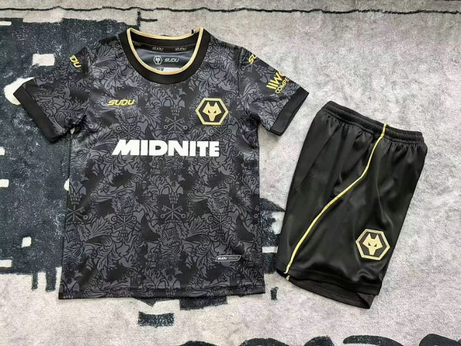 26-27 Wolverhampton Third Kids Soccer Jerseys and shorts